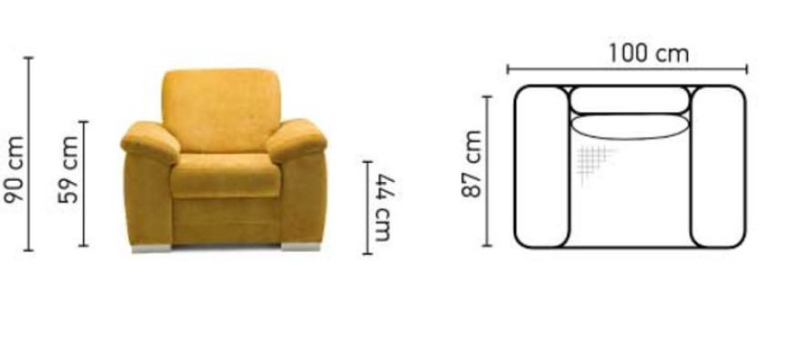 Design Relax Club Armchair Lounge Sofa 1 Seater Chair TV Upholstery Couch Fabric