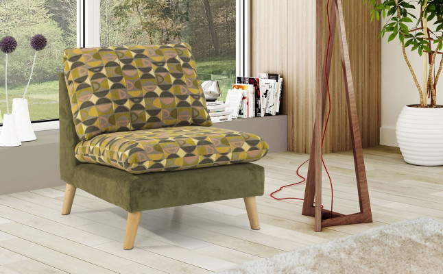Design Relax Club Armchair Lounge Sofa 1 Seater TV Chair Upholstery Fabric