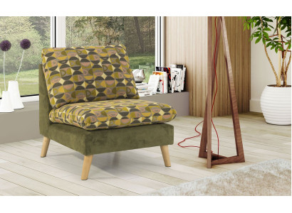 Design Relax Club Armchair Lounge Sofa 1 Seater TV Chair Upholstery Fabric