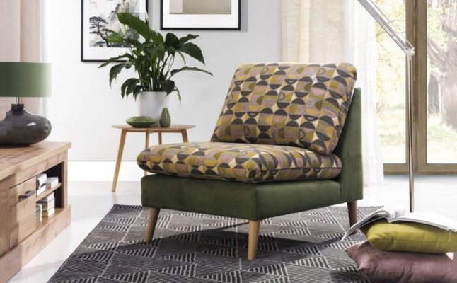 Design Relax Club Armchair Lounge Sofa 1 Seater TV Chair Upholstery Fabric