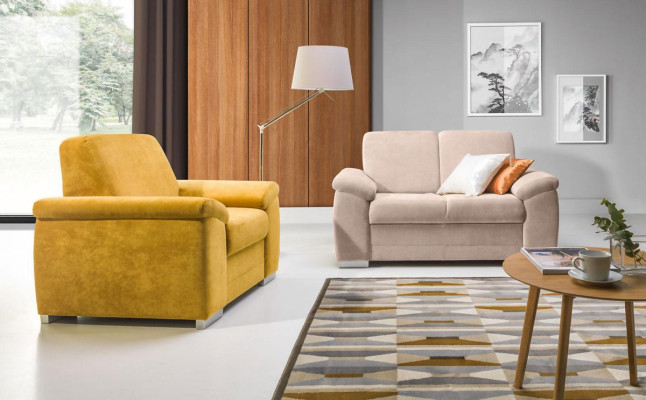 Design 2 Seater Relax Sofas Club Lounge Sofa Textile Upholstery Couch Fabric Couches
