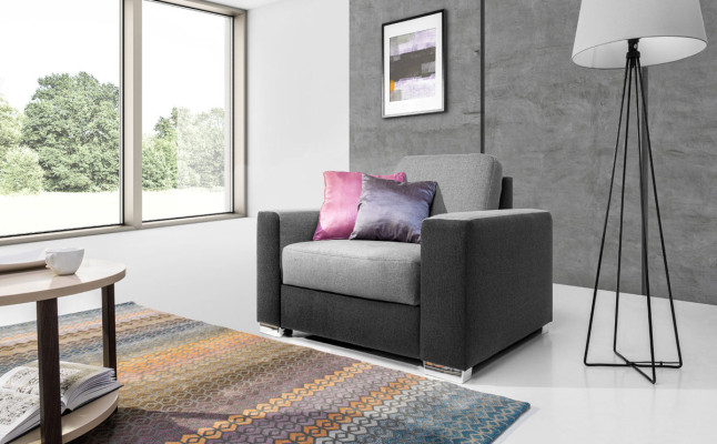 Design Relax Club Armchair Lounge Chair TV Upholstery Couch Fabric 1 Seater Sofa