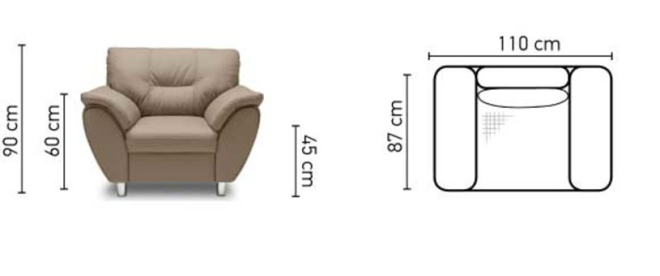 Design Relax Club Armchair Lounge Sofa Chair TV Upholstery Couch Fabric 1 Seater