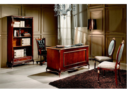 Wood Luxury Furniture Classic s Bookshelf in Baroque style with 1 drawer and shelves