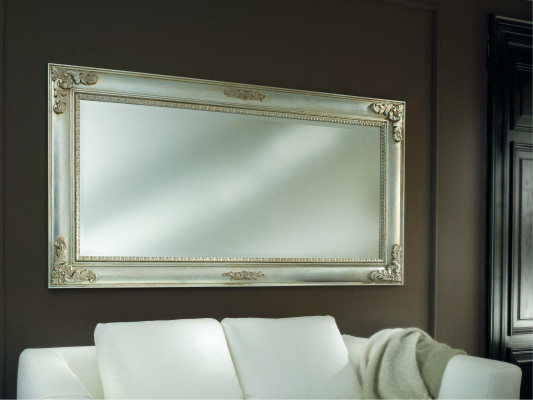 Wall mirror Antique Mirror Baroque Antique Wood 187x97 Hanging Mirror Furniture Frame