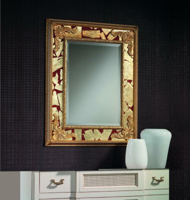 Classic r Designer Mirror Wall mirror Baroque Rococo 93x153cm Wood Frame new