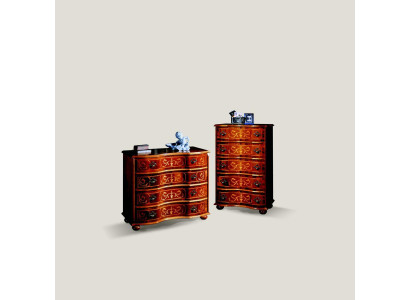 Italian Wood Furniture Design Luxury Chest of drawers Wardrobe 4 Drawers Brown