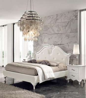 Luxury Bed Classic Beds Bed frame e Double Modern Double bed Modern White