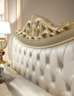 Double bed Bed Luxury Beds Wood Bed frame e Bed frame Beige Design Modern