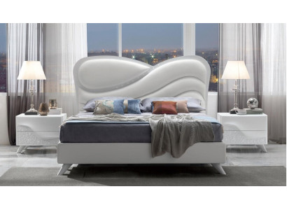 Double bed Bed bed frame Bed frame e White Double Modern Luxury Italy style new