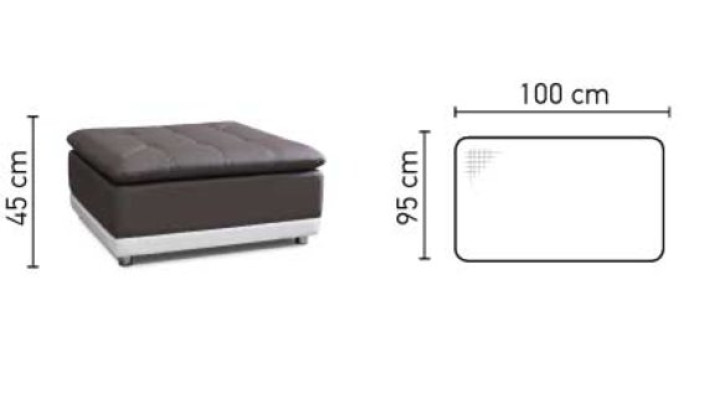 Lounge Stool XXL Club Footstool Ottoman Pufa Leather Textile Ottoman