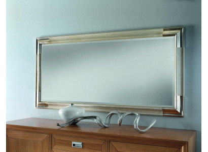 Designer Mirror Sideboard Baroque Mirror Living Room Shelf Luxury Mirror Silver