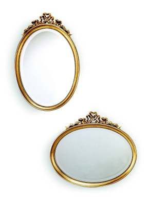 Classic r Design Mirror Wall mirror Oval 67x77cm hanging mirror Baroque Rococo