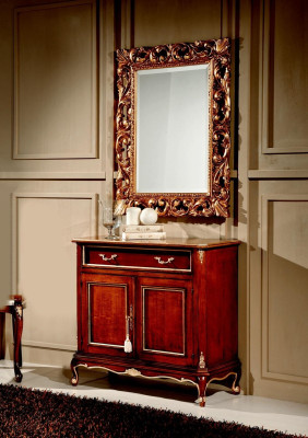 Design xxl large mirror wall mirror real wood frame hanging mirror luxury furniture