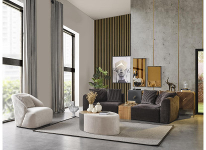 Sofa set 4 Seater Armchair Four Seater Sofa Modern Black Fabric new