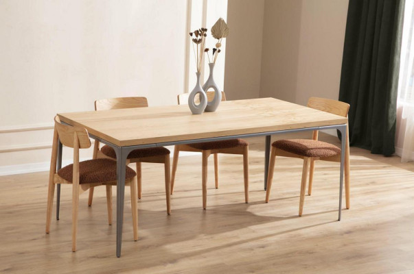 Dining room Set Wood Dining table Suite Table Sideboard Mirror 4x Chairs 7pcs.