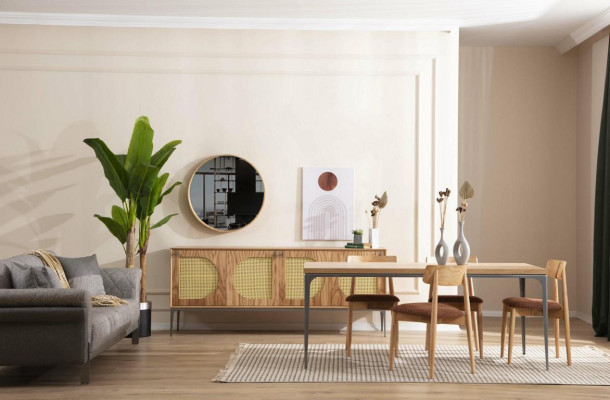 Sideboard with Mirror Sideboard Sideboards Wood Wardrobe Furniture Brown new