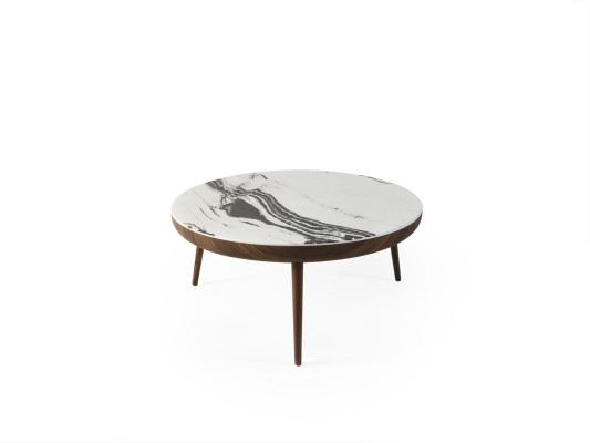 Coffee tables set 2 pcs. Table Living room Furniture Round White Wood Design