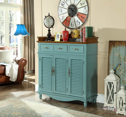 Real wood Chests of drawers Blue e Sideboard Cabinets Sideboard Shelf Chest of drawers