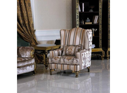 Wing Chair Armchair Classic r Baroque Rococo Antique Style Sofa TV Couch