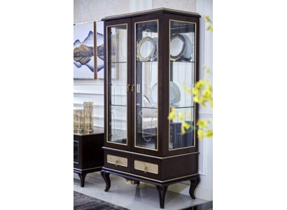 Classic Display case Chests of drawers Wood Display cabinet Wardrobe Glass cabinet