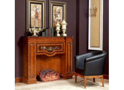 Real Wood Decoration Fireplace Baroque Rococo Antique Style Console
