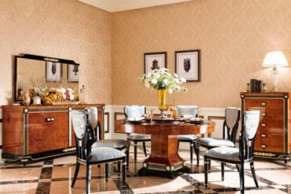 Round Dining room Round Table Wood Tables Round Classic Baroque Rococo