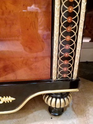 Dressing table + Mirror Luxury Console Chest of drawers Bedroom Baroque Rococo Italy