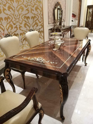 Classic r designer Big Table Dining room Tables Baroque Wood Antique Style Rococo