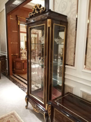 Display case Glass Wardrobe Living room Showcase 1-door showcases Baroque Rococo
