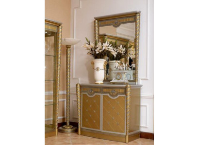 XXL Chest of drawers Buffet Sideboard + Mirror Chests of drawers Wood Big Baroque Rococo Classic