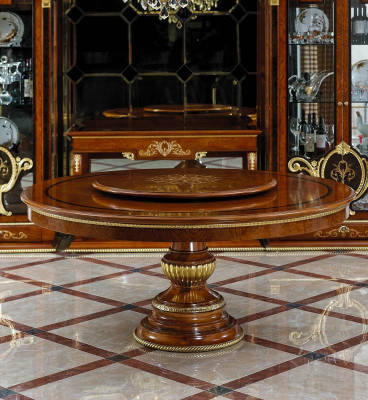 Round Dining room Round Table Wood Tables Round Round Classic Baroque Rococo