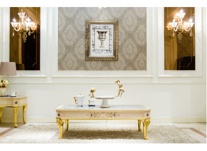 Design Coffee table Glass table Table Side Tables Couch Baroque Living room Furniture