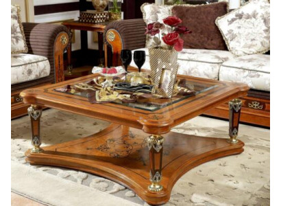 Baroque Rococo Extra Class Coffee table Wood Table Side Sofa Couch Tables new