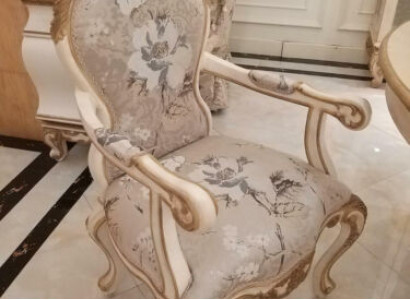 Armchair Chair Tron Armchair Set Dining room Designer Wood Antique Style Baroque Rococo