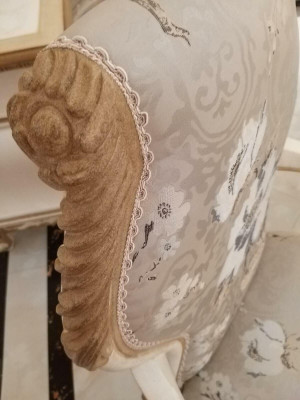 Armchair Chair Tron Armchair Set Dining room Designer Wood Antique Style Baroque Rococo
