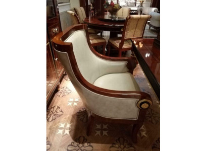 Dining room Chair 1 Seater Armchair Deco Wood Luxury Class Rococo Baroque Furniture