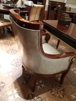 Dining room Chair 1 Seater Armchair Deco Wood Luxury Class Rococo Baroque Furniture