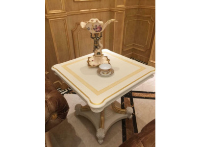Antique Style Baroque Rococo Wood Living room Design Table Classic Tables