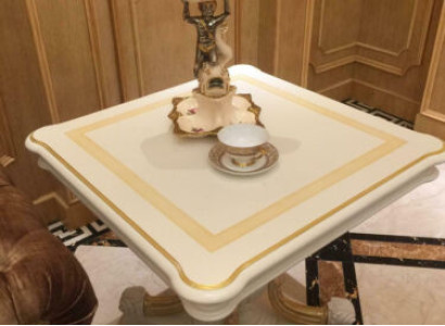 Antique Style Baroque Rococo Wood Living room Design Table Classic Tables