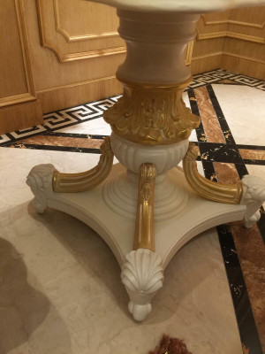 Antique Style Baroque Rococo Wood Living room Design Table Classic Tables