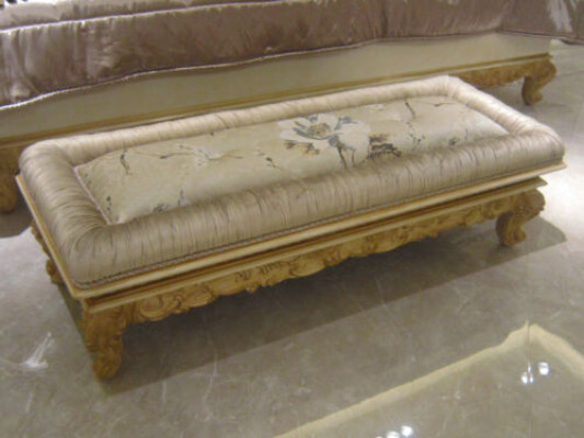 Chaise lounge antique style sofa lounger couch chaise E57 baroque rococo stool