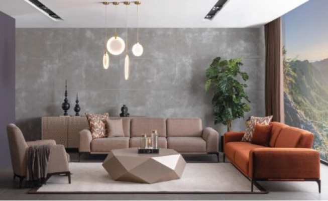 Italian Style Furniture Furnishings Sofa set 431 Seat Sideboard Table 6pcs