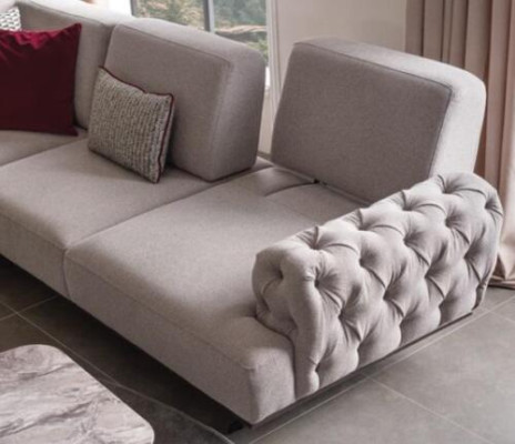 Corner sofa 2x Coffee table Corner Suite Table Living landscape L-shape Furniture