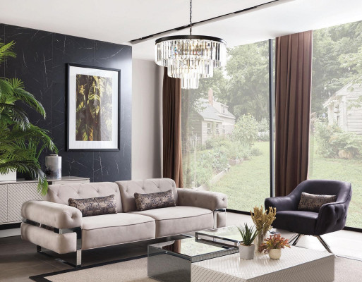 Sofa set Set 431 Seat 3x Coffee tables Couch Suite Design Tables 6pcs.