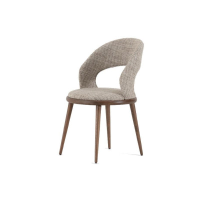 Dining room chair Wood Textile Luxury Upholstery Furniture Style Modern gray
