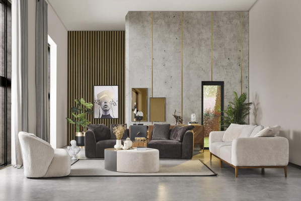 Sofa set 431 Seater Coffee table Living room Designer Group 4-piece