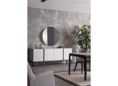 Living room Sideboard Mirror Luxury Group Suite Set 2-piece new gray