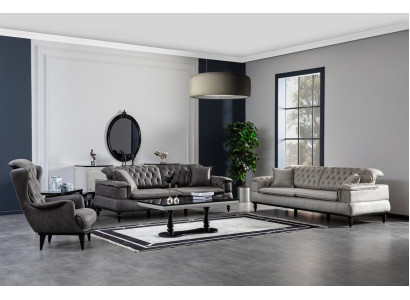 Sofa set 331 seater sideboard with mirror coffee table suite luxury