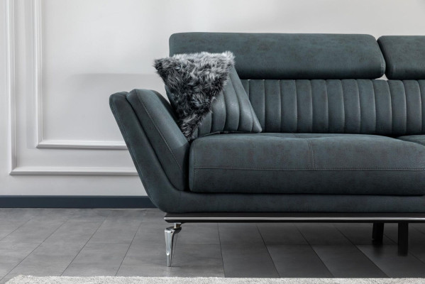 Living room Set Corner sofa L-shape TV lowboard TV wall Suite Design